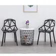Stackable Plastic Dining Chair - Black - 2