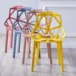 Stackable Plastic Dining Chair - Black - 5