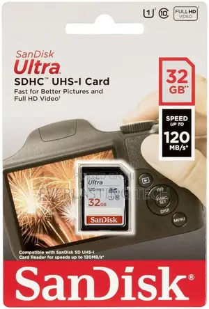 Kadi ya SanDisk Ultra GO SD | 32GB | Kasi ya Usomaji Hadi 120MB/s