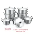 14 Pcs Tornado Aluminium Cookware Set - 2