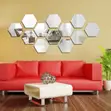 Flexible Peel-and-Stick Hexagonal Acrylic Mirrors (12 pcs) - 2