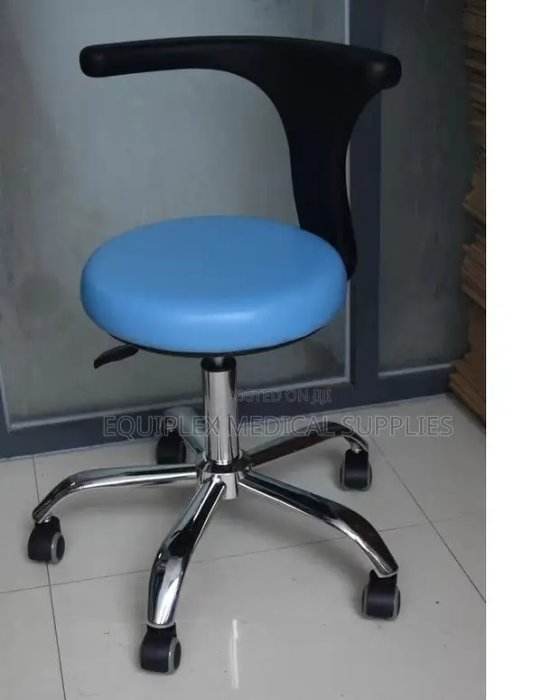 Revolving Doctor's Stool with Backrest - 1