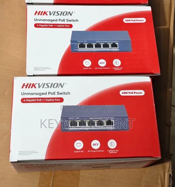 Hikvision 4-Port PoE Unmanaged Gigabit Switch - 1
