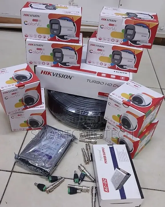 Hikvision 8CH HD ColorVu DVR with 4 Dome & 4 Bullet Cameras - 1
