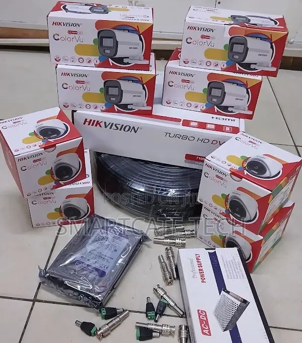 Hikvision 8CH HD ColorVu 4 Dome 4 Bullet Camera Surveillance System - 1