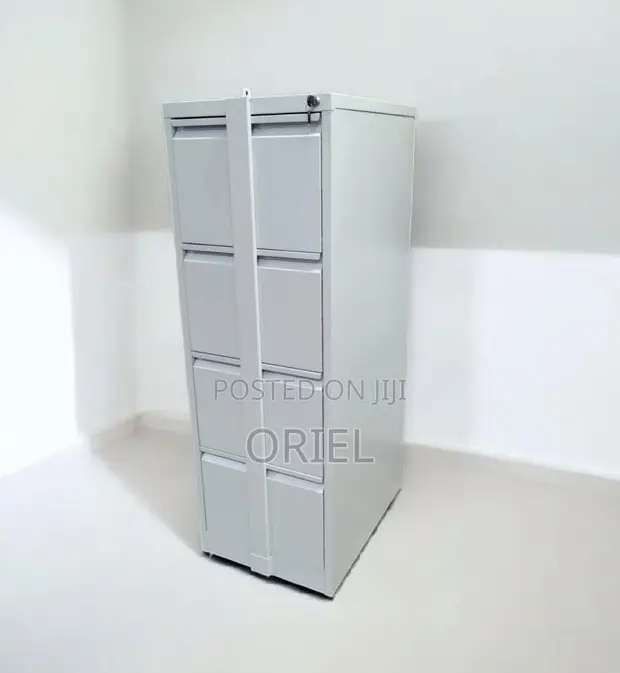 4-Drawer Lockable Office Cabinet with Vertical Locking Bar - 1