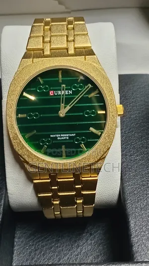 Curren M8444 Gold and Green Watch