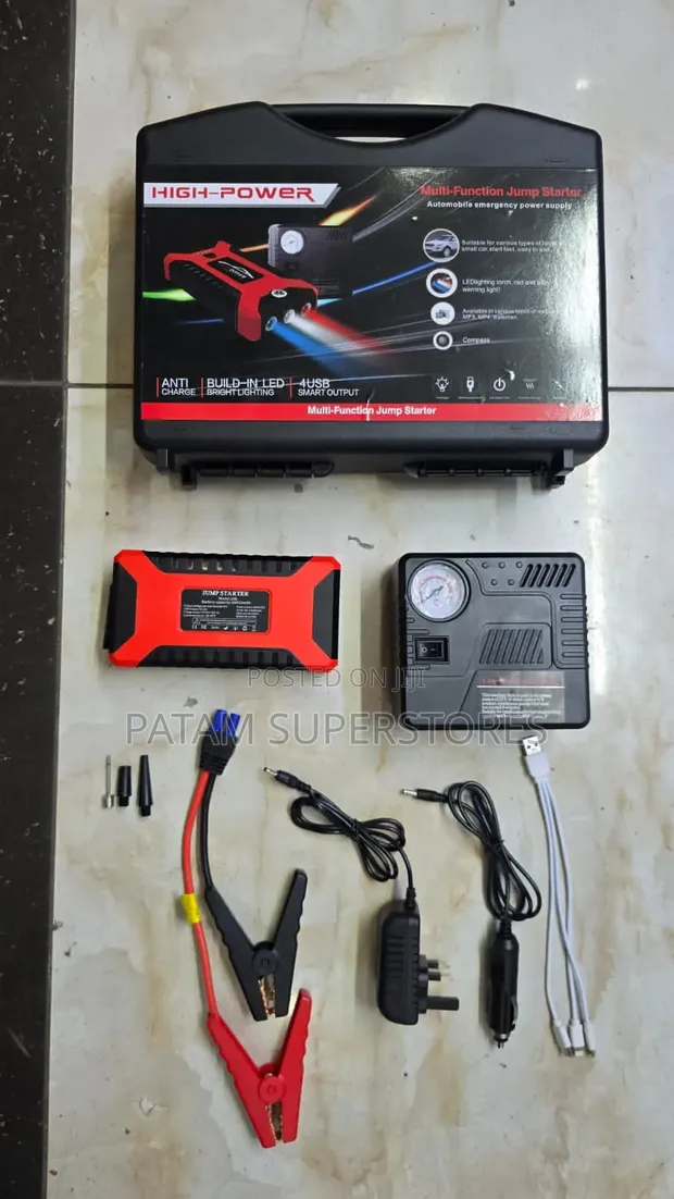 Portable Car Jump Starter Kit 99800mAh na Air Inflator - 1