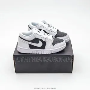 Jordan 1 Low Panda White/Black (Kids)