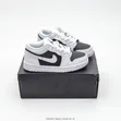 Jordan 1 Low Panda White/Black (Kids) - 1
