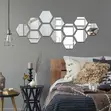 Modern Self-Adhesive Hexagonal Mirrors (12 Vipande) - 3