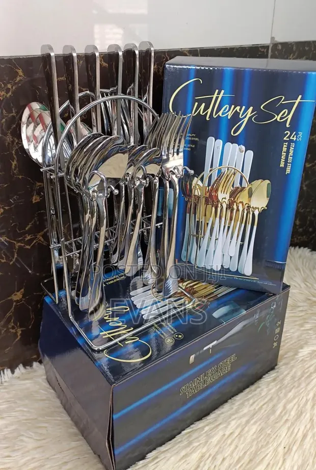 24-Piece Stainless Steel Cutlery Set - 1