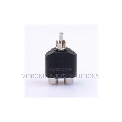 RCA 1 Male to 2 Female Y Splitter Connector - 1
