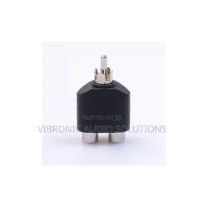 RCA 1 Male to 2 Female Y Splitter Connector