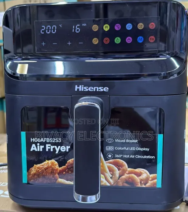 Air Fryer ya Hisense 6.3L Kikapu Kimoja - 1