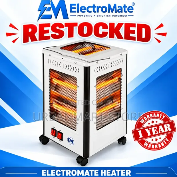 Electromate 2000W Heater ya Chumba ya Umeme ya Quartz - 1