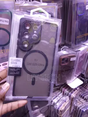 Kifaa cha Kesi Nyeusi ya Kawaida ya MagSafe kwa Samsung S25 Ultra
