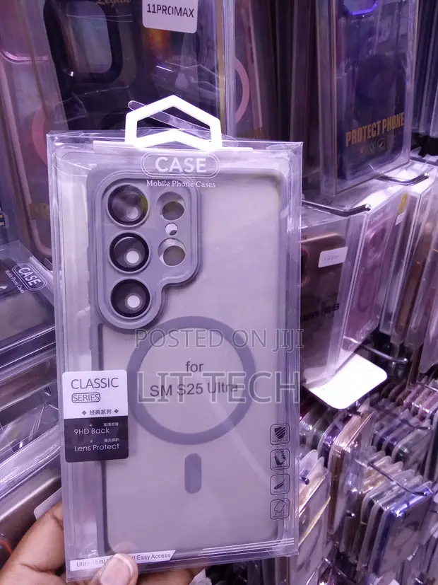 Kesi ya Titanium Grey Classic MagSafe Translucent kwa Samsung Galaxy S25 Ultra - 1