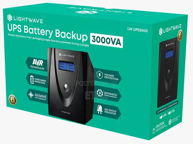 Lightwave LW3000VA 3-Pin UPS - 1