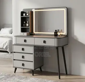 Gray Vanity Dressing Table with Mirror