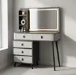 Gray Vanity Dressing Table with Mirror - 3