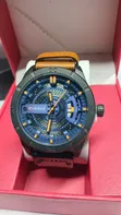 Saa ya Curren M8301 Brown Leather kwa Wanaume - 1