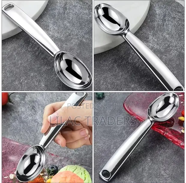 Silver Heavy Duty Ice Cream Scoop | Premium Quality Alp - 1