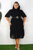 Black Skater Dress yenye Mikono - Mavazi ya Mazishi - 1