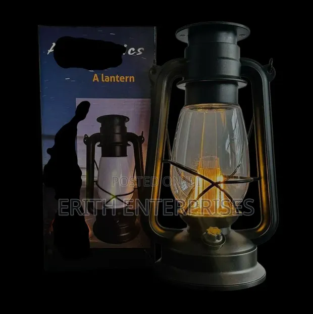 USB Solar Lamp - Vintage Style - 1