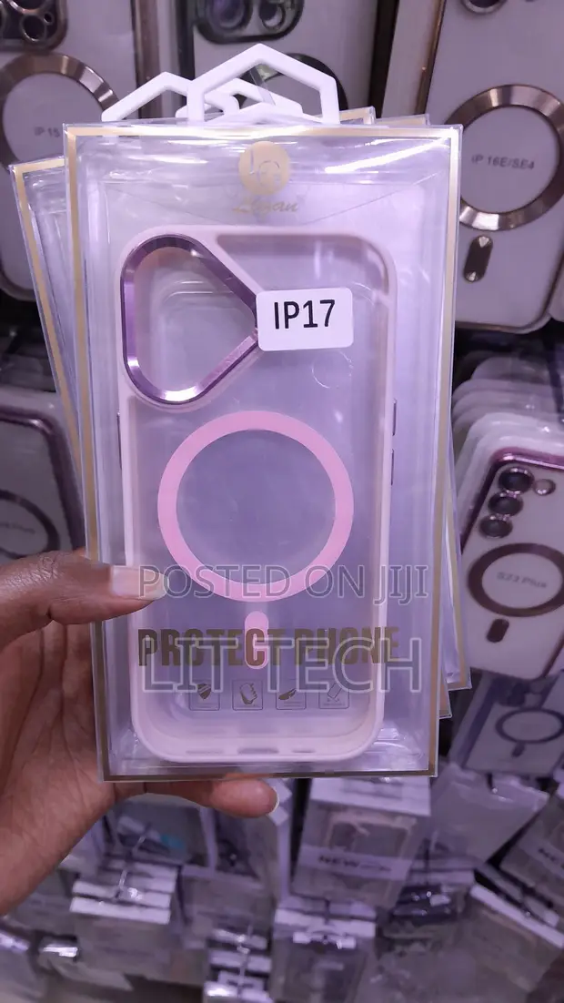 Kifaa cha Pink Clear MagSafe kwa iPhone 17 - 1
