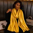 Skafu ya Satin yenye Rangi Moja / Shawl - 3