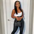 Set ya Pant na Top Nyeusi na Nyeupe - Size L (UK 12-14) - 3