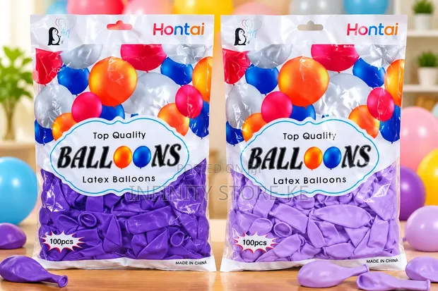 100 Pcs Colourful Latex Party Balloons - 1
