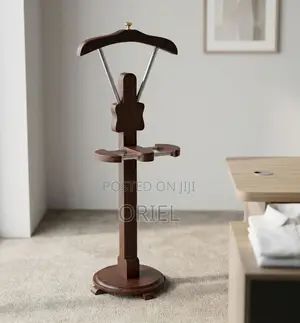 Wooden Mahogany Office Coat Hanger Stand