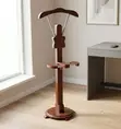 Wooden Mahogany Office Coat Hanger Stand - 2