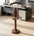 Wooden Mahogany Office Coat Hanger Stand - 5
