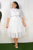 Gorgeous Quality White Skater Dress - 1