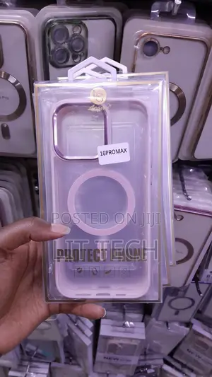 Pink Bumper Corner Design kwa iPhone 16 Pro Max