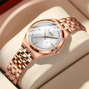 Saa ya Curren C9096L Rose Gold na Nyeupe ya Wanawake