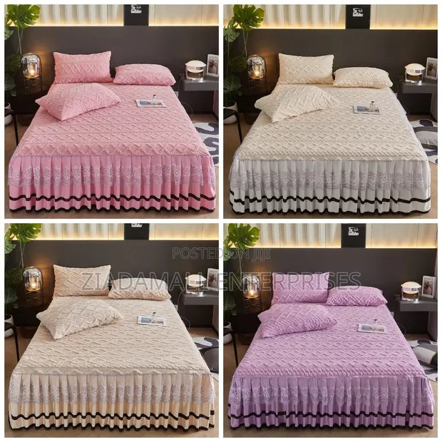 Quality Luxurious Bed Spread with 2 Pillow Cases (6x6) - 1