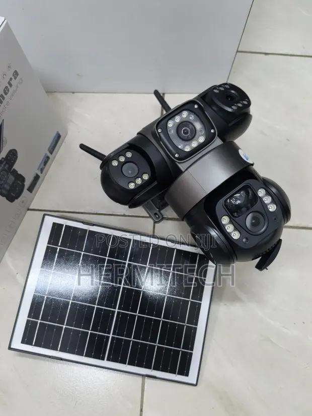 CCTV ya Solar ya 4G yenye Triple Lens kwa Usalama Nje - 1