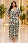 Cotton Maxi Dresses - Multi-Color - 2