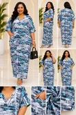 Cotton Maxi Dresses - Multi-Color - 3