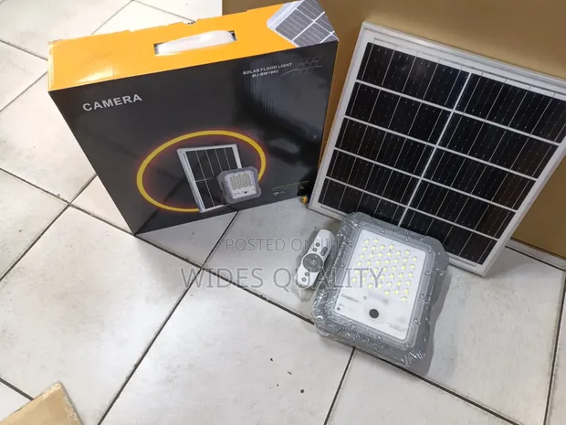 100W Solar Flood Light with WiFi CCTV Camera - 1