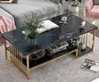 Executive Black Marble Coffee Table - 2