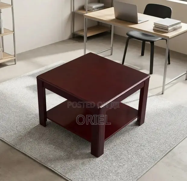 Office Mahogany Coffee Table - Modern Center Table - 1
