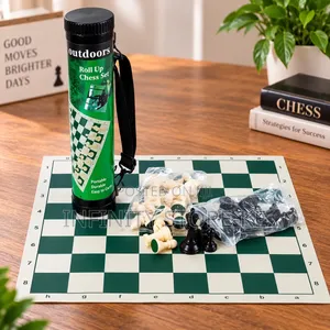 Roll-Up Portable Chess Set 42x42cm