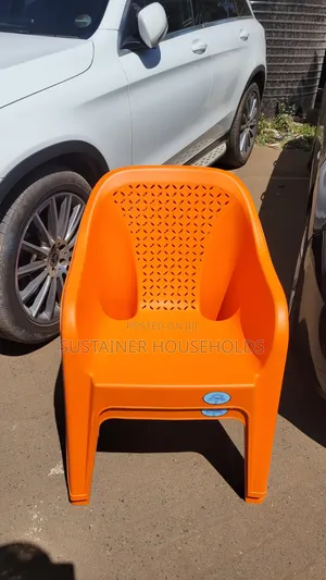 Bright Orange Modern Plastic Chairs