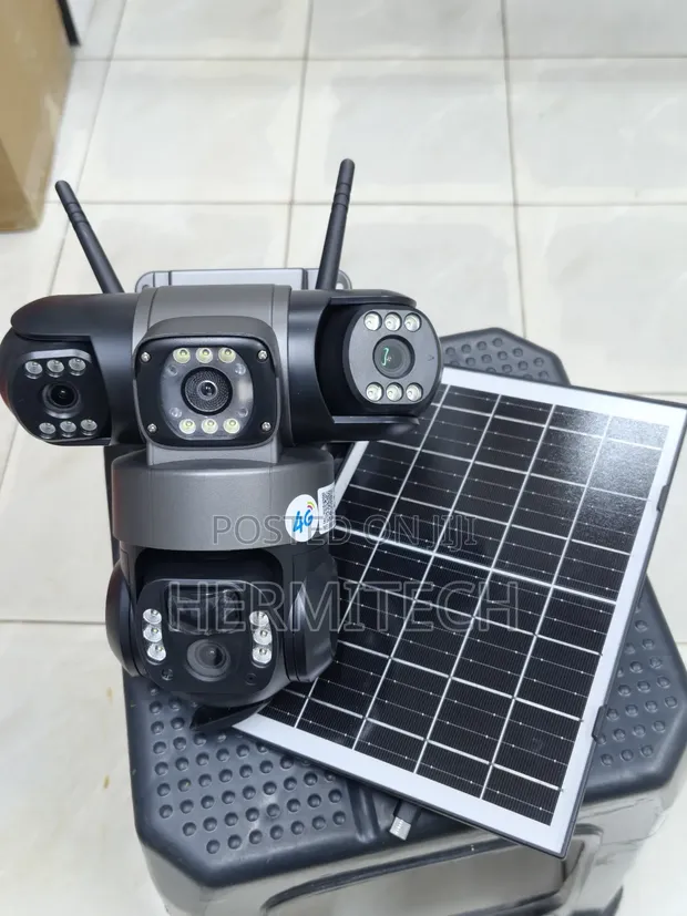 Triple Lens 4G Solar CCTV for Construction Site Security - 1