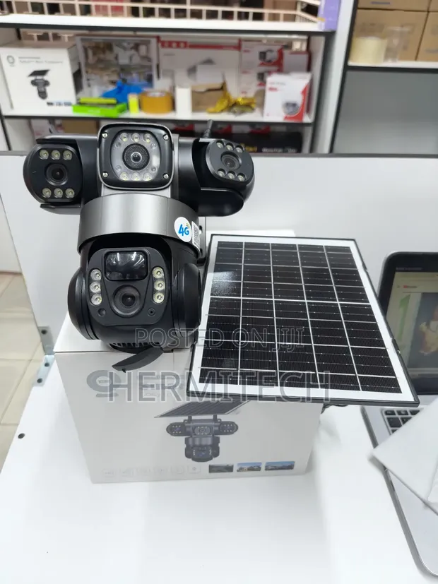 CCTV ya Solar 4G yenye Lensi Tatu kwa Maghala - 1